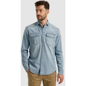 PME LEGEND Regular Fit Langarmhemd aus Denim