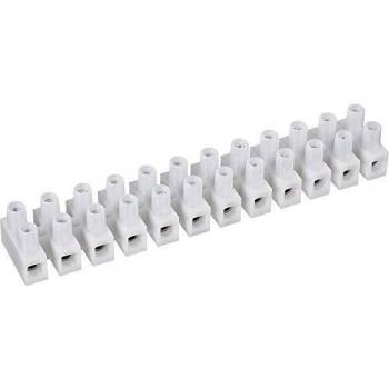 Screw Terminal Connector, 0.5-1.5 mm², 12 Pins, White, 10 pcs
