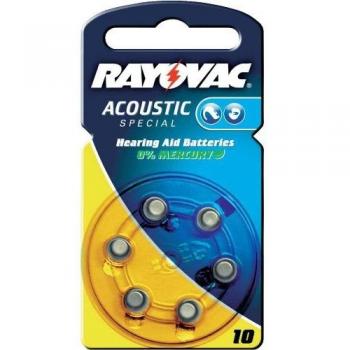 Rayovac 10x Acoustic Special Hörgerätebatterien 6er Blister