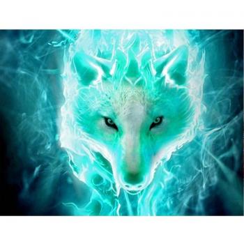 Strass Diamant Wolf Dekoration