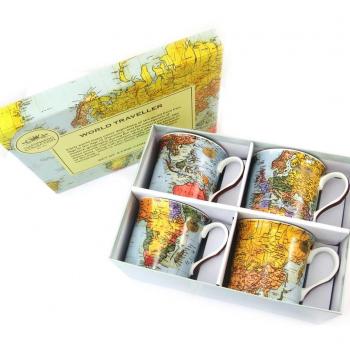 Geschenkbox mit bunten Tassen