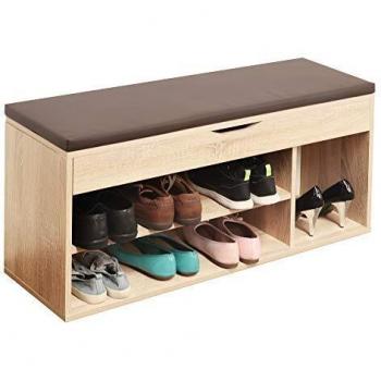 Cassetta Organizza Scarpe con Ripiano e Cuscino