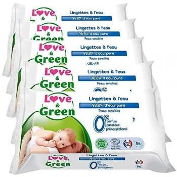 Toallitas de Agua Love & Green 56 Toallitas