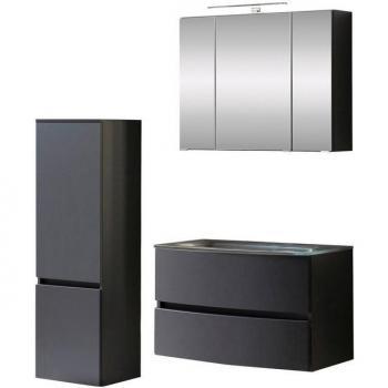 Welltime Badezimmer-Set »Kaunas«, (3-teilig), mit Waschtisch und Midischrank, 120 cm breit