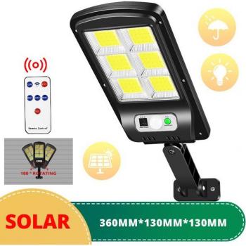 Heavy Duty Solar LED Street Light 4800MAH COB with PIR Motion Detection 2000W
