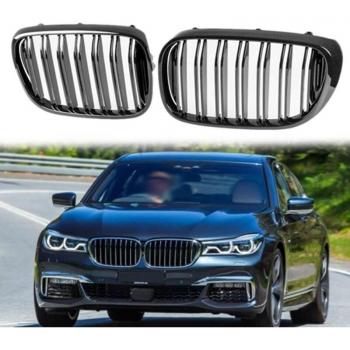 Accesorio rejilla doble serie 7 BMW G11/G12 (16-19), acabado brillante con líneas M en negro