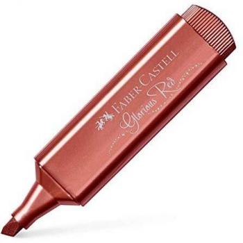 Faber‑Castell Textliner 46 10× Marqueur Rouge Métallisé, Fluorescent
