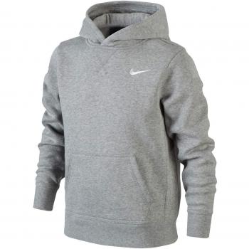 Nike Youth Adult 76 Fleece Hoodie – Dark Grey/White, Medium