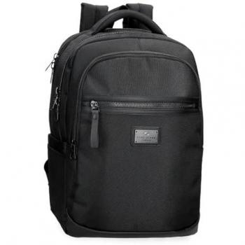 Pepe Jeans unisex. 7052342 Blackmore 2c Computer Backpack Blackmore 2c black (OSFA), Noir, Casuel, Polyester