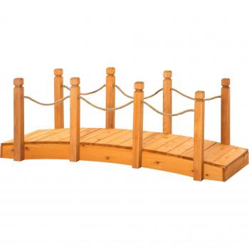 Ponticello di Legno da Giardino ad Arco con Sponde Laterali