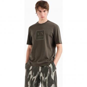 Armani Exchange Men's Box Logo T-Shirt, Green, Size XL