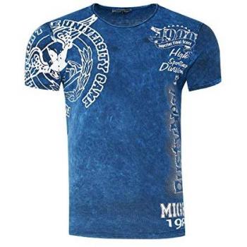 Rusty Neal Kurzarmshirt in Blau