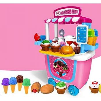 Carrito de Helados para Niñas GizmoVine, Juguete Educativo de 31 Piezas