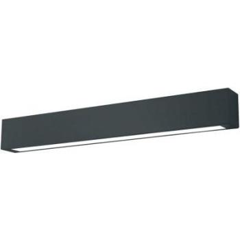 Illuminazione a parete moderna per il bagno, lampada lineare 63 cm, colore nero variabile, LED 9W, Ibros Light Prestige