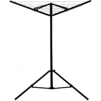 Stendibiancheria 15 m Travellife, alluminio nero opaco rotante