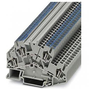 Gray Dual Feed-Through Terminal Block