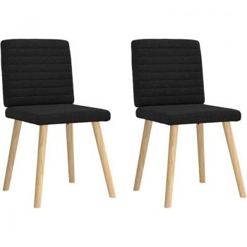 Assento Jantar VidaXL (2 peças) Preto