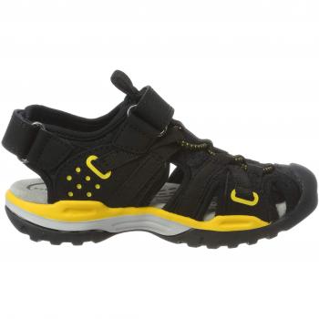 Geox Jungen J Borealis Boy B Sandalen, Schwarz (Black/Yellow C0054)