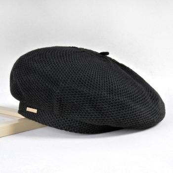 Atmungsaktiver Leinen-Beret für Damen mit Sonnenschutz