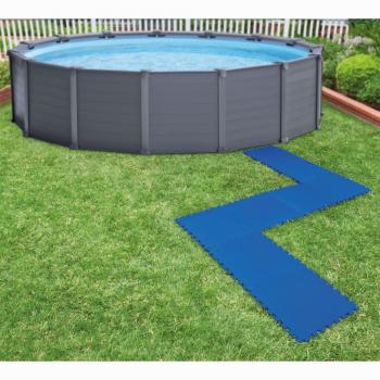 Protection de sol pour piscine Intex 8 pcs 50x50 cm bleu