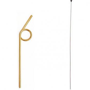 Pajita Curva de Metal 230mm – Ideal para Bares y Oficinas