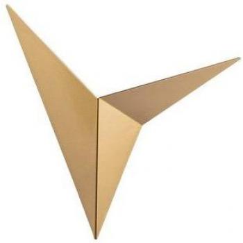 Opviq Goldene Wandleuchte Metall 5x34x34 cm G9