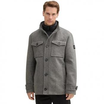 Tom Tailor Outdoorjacke grau mit Wolle Größe XL