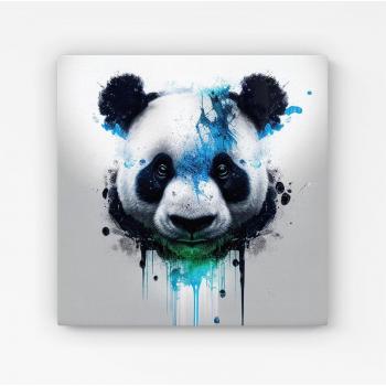 Panda Face Light Splash Canvas – 25.4 cm Blue Edition