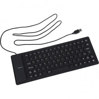 Black Washable Flexible USB Keyboard