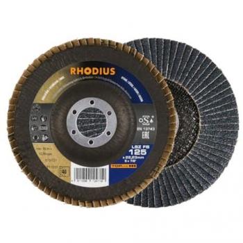 115‑mm Flap Disc, 22.23‑mm Bore, Steel – Model 211329 (Rhodius)