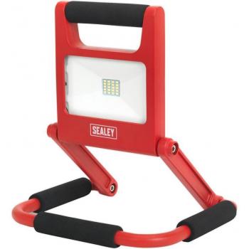 Sealey LED170 Rechargeable Fold Flat Floodlight 10W SMD LED Lithium-ion