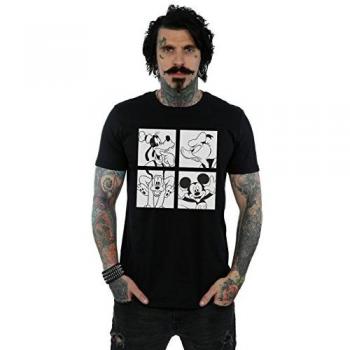 T-shirt Noir S Mickey, Donald, Dingo et Pluto
