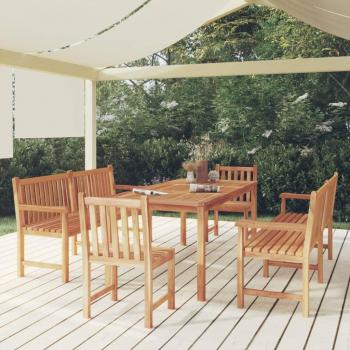 5 Piece Dining Set for Garden Teak Wood