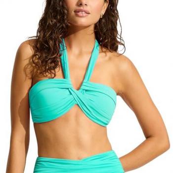 Seafolly S. Collective Bikinistockin Oberteil, Farbe Türkis, Modell 33816‑942