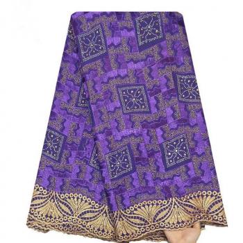 Tissu de dentelle en coton africain 1 mètre