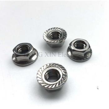 20Pcs 304 Stainless Steel Hex Flange Nuts M3 M4 M5 M6 M8 DIN6923
