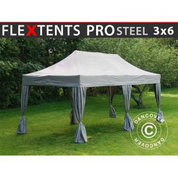 Pezzo di Acciaio: Gazebo Pieghevole Flextents Pro 3x6 m