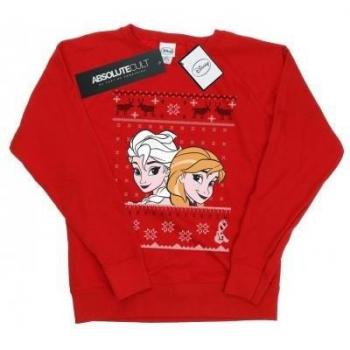 Felpa Donna Disney Frozen Natale Anna e Elsa XXL rossa