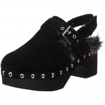 Bibi Lou Women’s Classic Black Clogs with Buckle – Size 5 UK