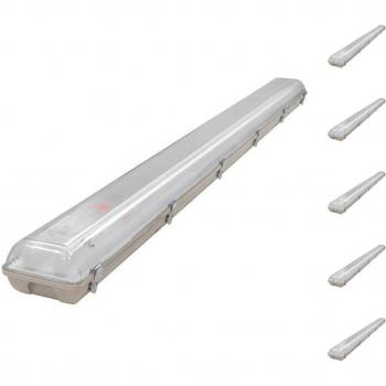 Phoebe IP65 Fitting 6ft Twin Manto (LED T8 Ready) Non-Corrosive