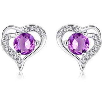 925 Silver Heart Earrings Gift Box