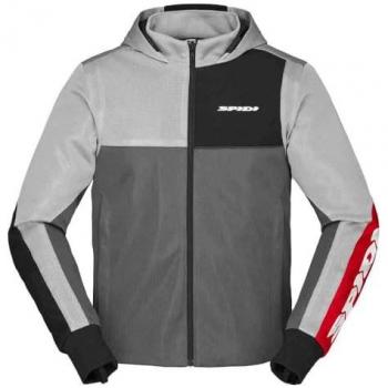 Giacca light spidi con rete e cappuccio rosso M