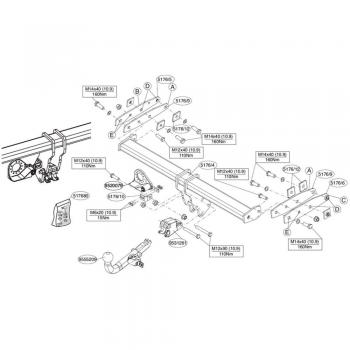 Volvo XC60 08–17 Detachable Towbar with 13‑Pin Electrical Kit