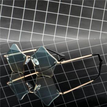 Geometric Metal Frame Sunglasses UV400