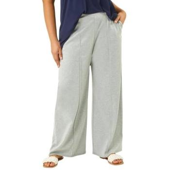 Roman Curve Front Pleated Jeans – Grey (Size 18)