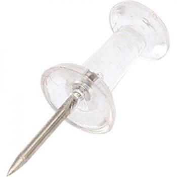 120 x Clear Office Push Pins