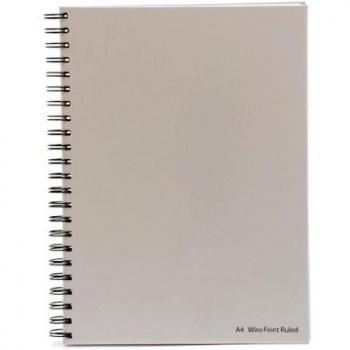 Silver Wirebound Writing Pad A4