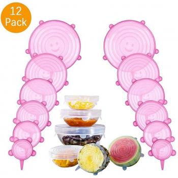 Airtight Silicone Food Lids 12 Pack