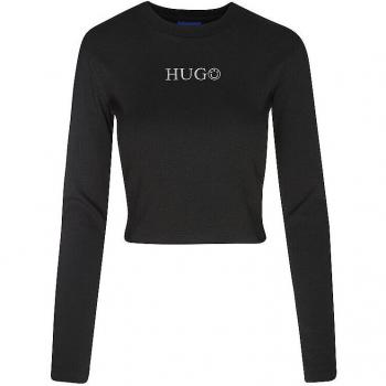 HUGO Langarmshirt Della_B für Frauen, Farbe Schwarz, Größe XS