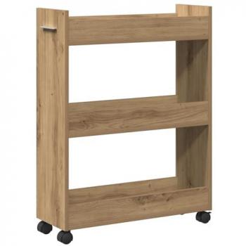 Cabinet de rangement roulant Vidaxl Chêne Artisanal 60x22x79 cm Bois d'ingénierie